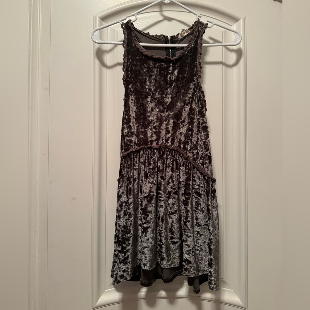 Army Green Crushed Velvet POL Top